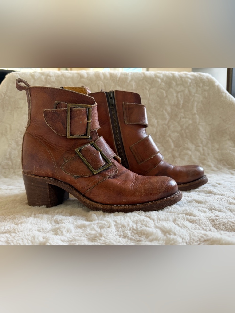 Frye Sabrina Double-Buckle Ankle Boot - Picture 2 of 9